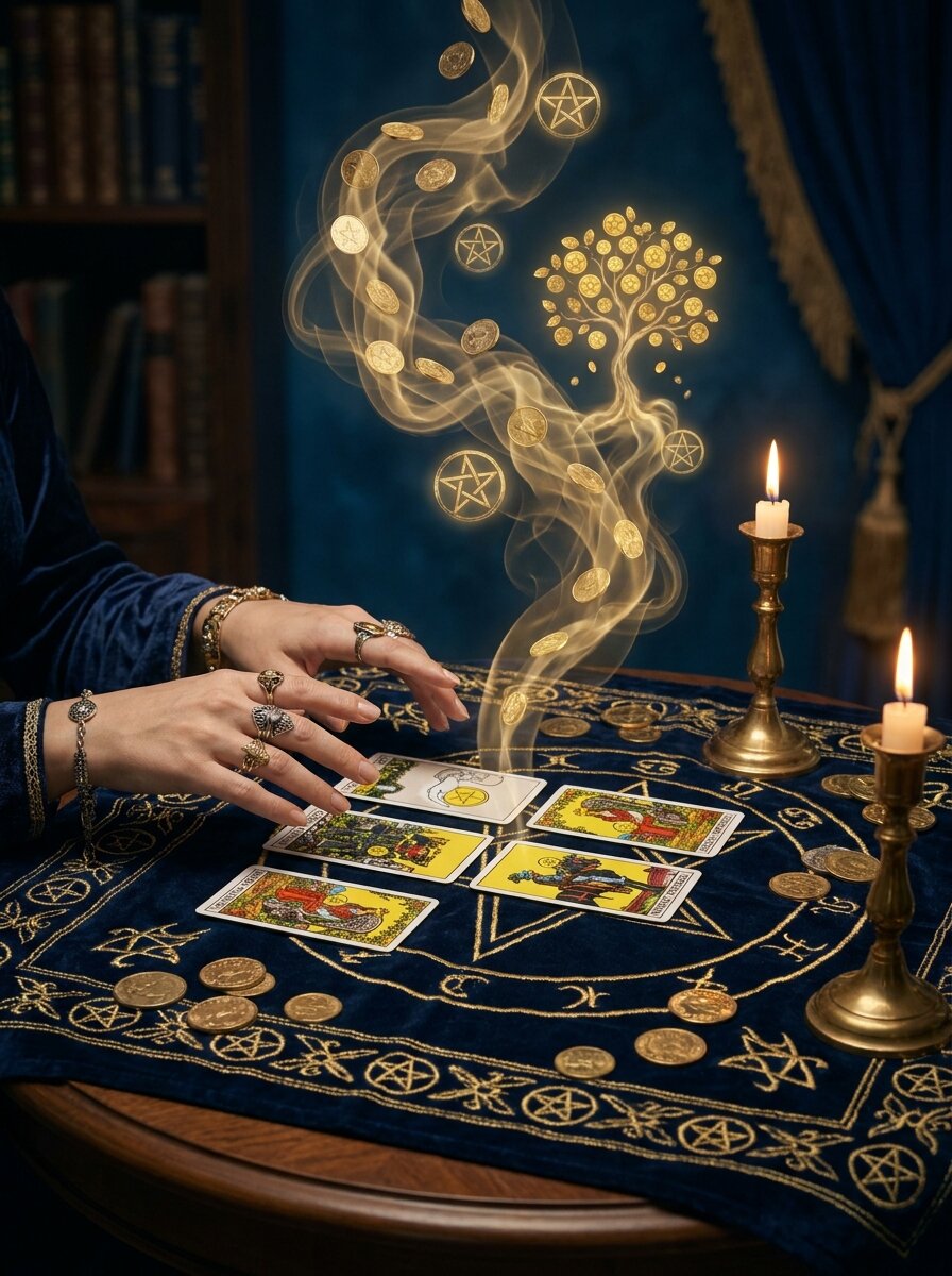 Tarot del Dinero gratis — 5 cartas