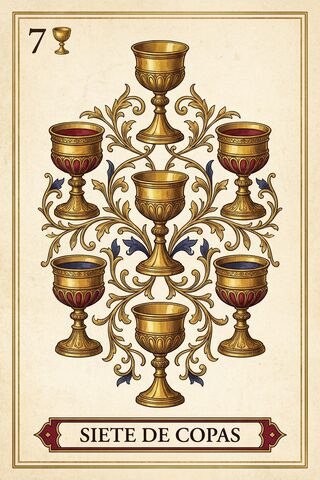 Siete de Copas — baraja española
