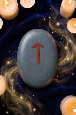 Runa Tiwaz (ᛏ)